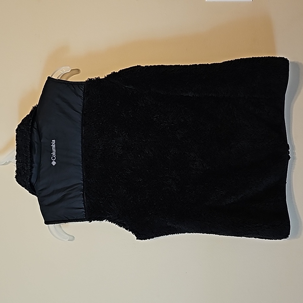Columbia Fleece Fuzzy Sherpa Vest  Size S Black‎